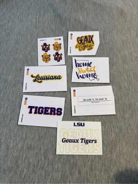Purple & Gold Geaux Tigers Sticker Pack